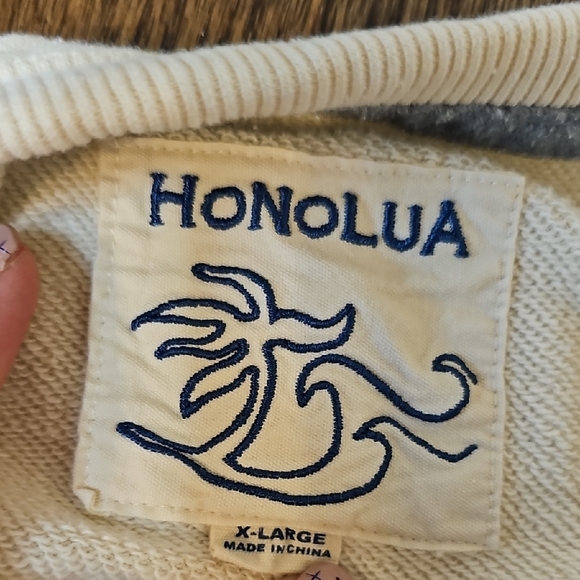 Honolua Men's Beige Long Sleeve Sweatshirt - Picture 5 of 8